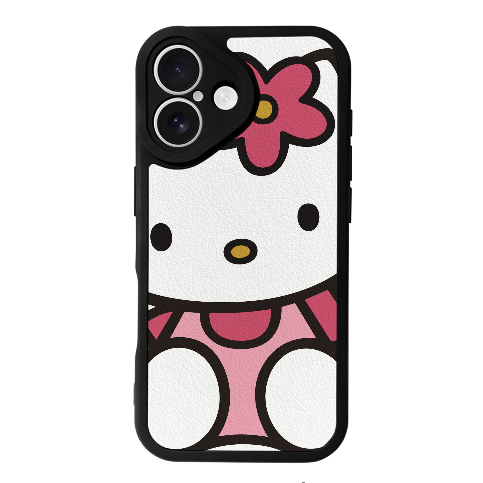（画像用） Hello Kitty ハローキティ 【iPhone 16シリーズ対応】シリコンスマホケース（レザー調） 材質：シリコン